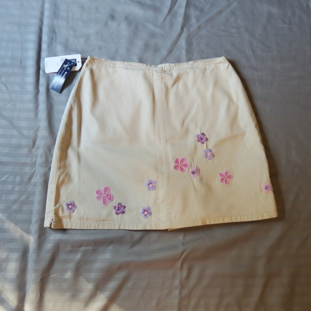 GapKids Girls Tan Skort w/Embroidered Flowers  Size 14  NWT
